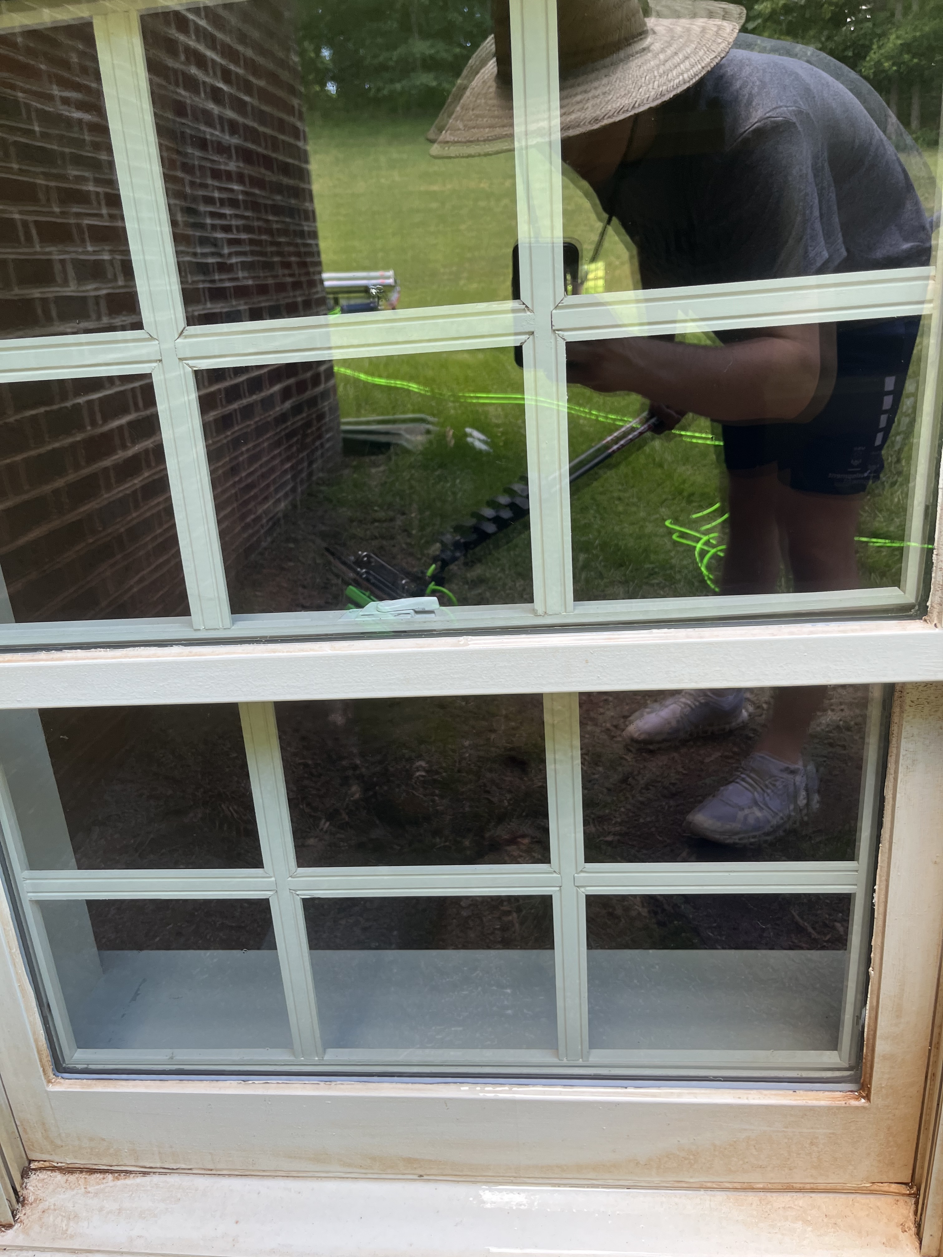 Blue Line Co. window cleaning job
